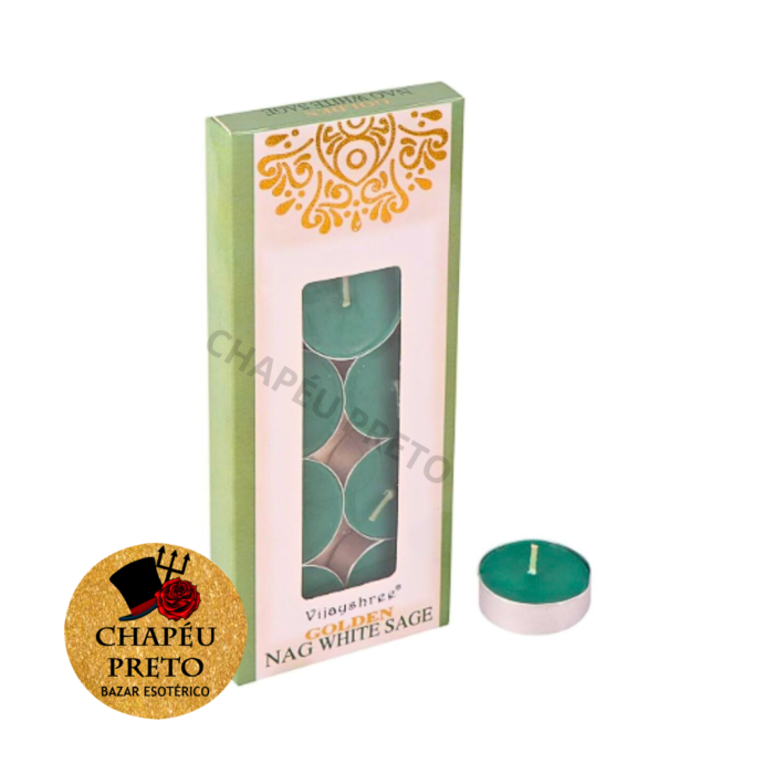 Vela de Sálvia Branca - Pack 10 - Image 1