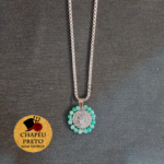 Colar com Medalha de São Bento (Amazonite)