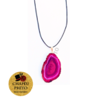 Colar Lâmina Ágata Rosa
