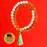 Japamala 54 Contas - Quartzo Rosa c/Citrino